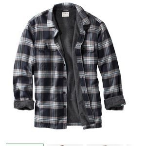 Men’s LL Bean fleece lined flannel